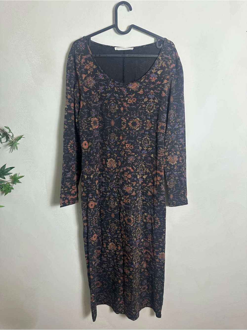 Peruvian Connection Floral Cotton Jersey Midi Dress Size Medium